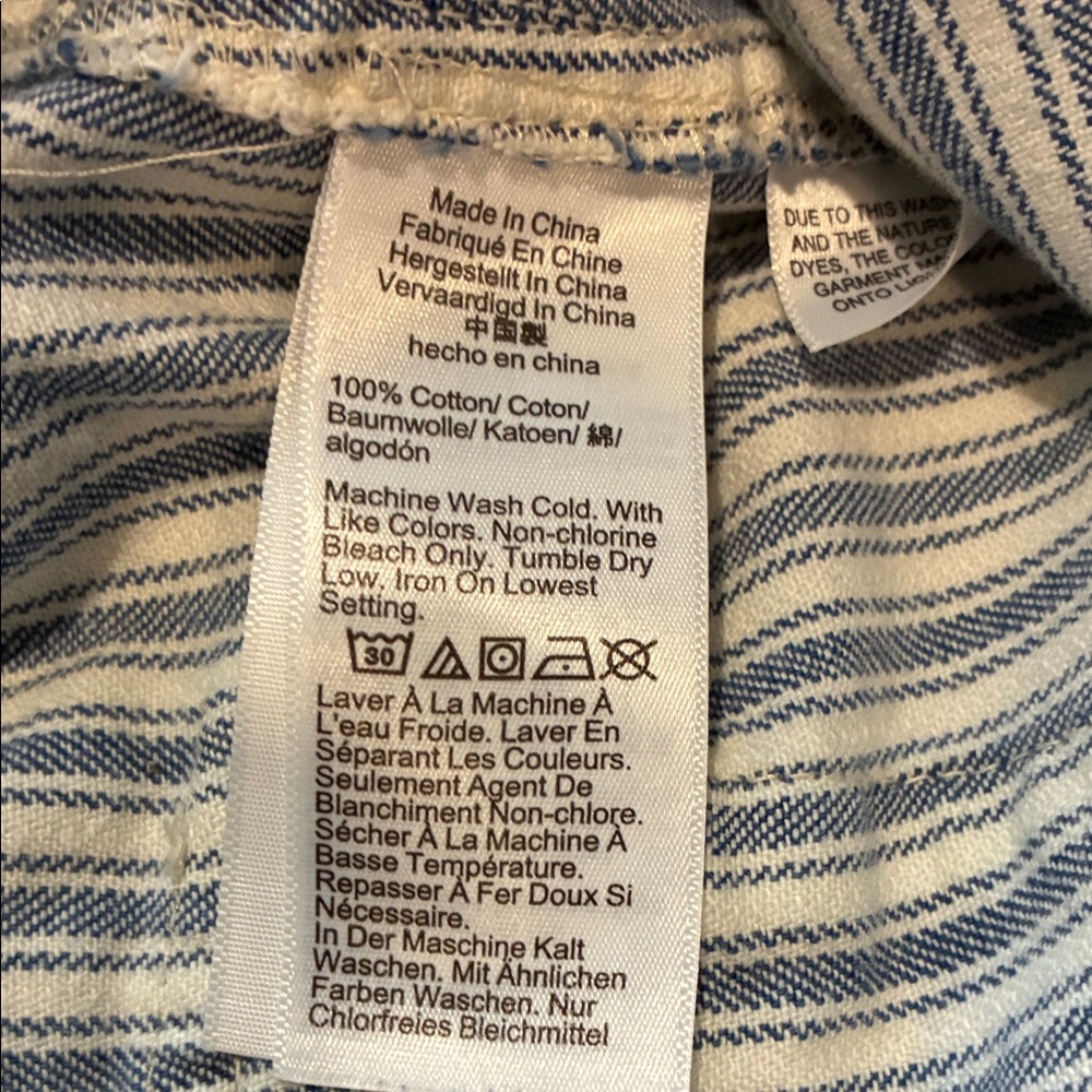 J. Crew Cargo Navy and White Striped Pants Size 0 - Picture 3 of 13